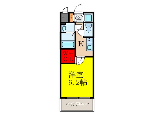 ｴｽﾌﾟﾚｲｽ江坂ﾚｼﾞﾃﾞﾝｽ（608）の物件間取画像